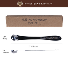 Load image into Gallery viewer, Honey Bear Kitchen Measuring Spoon, Polished Stainless Steel (2, 0.15 ml Micro Scoop)