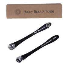Load image into Gallery viewer, Honey Bear Kitchen Measuring Spoon, Polished Stainless Steel (2, 0.15 ml Micro Scoop)