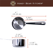 Load image into Gallery viewer, Measuring Cups Set of 2: 1/3Cup 80 ML , Polished Stainless Steel