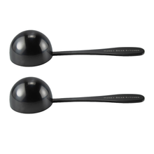 Load image into Gallery viewer, Honey Bear Kitchen 30 ml, 2 Tablespoon Measuring Scoop, Black Polished Stainless Steel, Set of 2