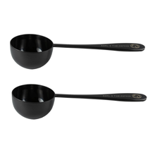 Load image into Gallery viewer, Honey Bear Kitchen 30 ml, 2 Tablespoon Measuring Scoop, Black Polished Stainless Steel, Set of 2
