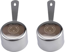 Load image into Gallery viewer, Leave-in Measuring Scoop Set of 2: 1/4 Cup 60 ML v2 , Polished Stainless Steel