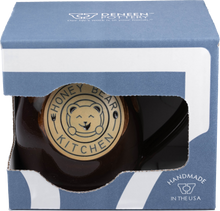 Load image into Gallery viewer, Gift Boxed Honey Bear Kitchen Handmade Stoneware 14 oz Mug