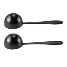 Load image into Gallery viewer, Honey Bear Kitchen 30 ml, 2 Tablespoon Measuring Scoop, Black Polished Stainless Steel, Set of 2
