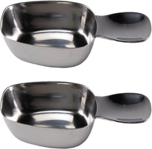 Load image into Gallery viewer, Honey Bear Kitchen 1/4 Cup 60 ml Leave-in Canister Scoops, Polished Stainless Steel (Set of 2)
